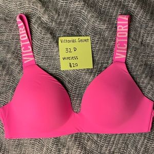 Victoria’s Secret hot pink wireless bra. 32D
